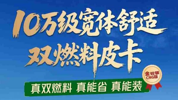 金锐骐CNG版 | 10万级宽体舒适双燃料皮卡